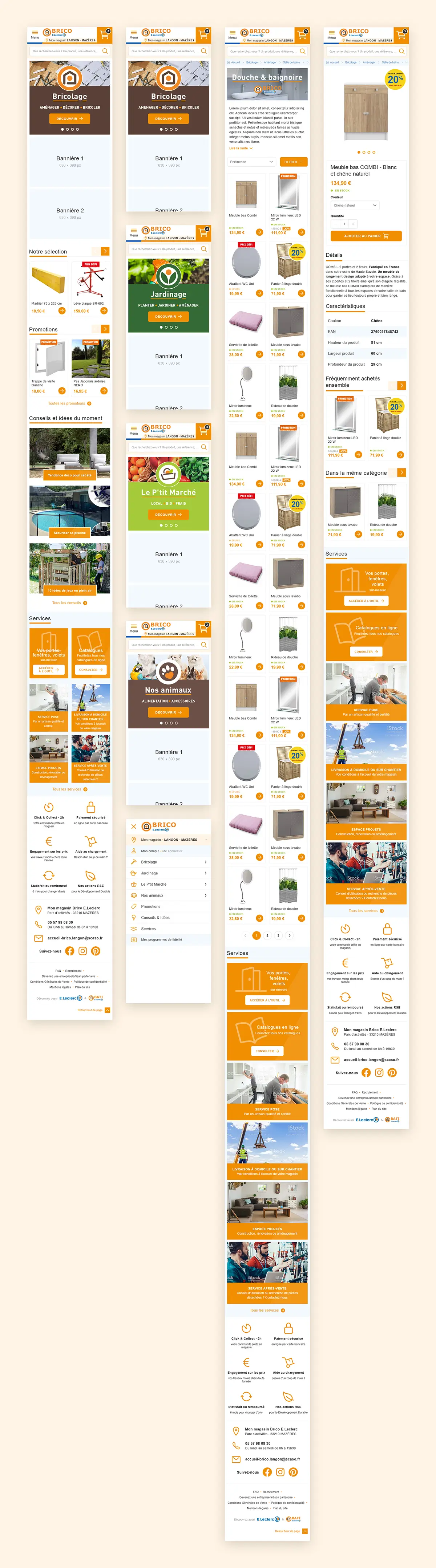 Brico E.Leclerc - design - mobile