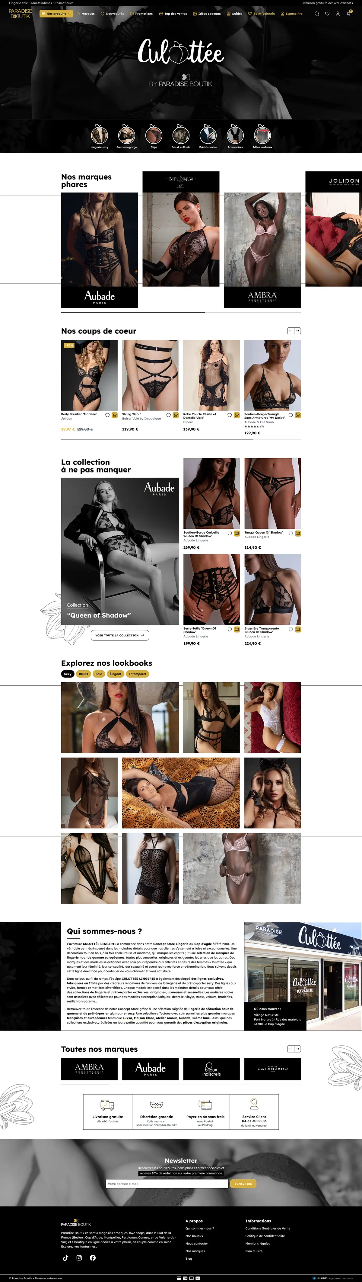 Paradise Boutik - design - catégorie